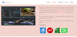 Kdenlive video editing software